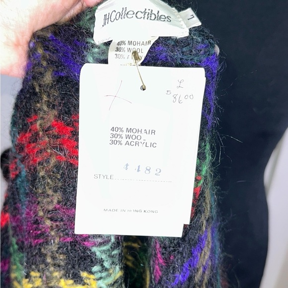 Vintage Mohair & Wool Houndstooth Patterned Women's Sweater Vest NWT - Picture 12 of 12